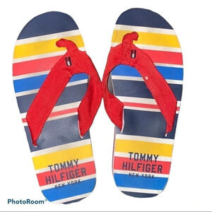 Tommy  Hilfiger kids unisex bright colours slippers Sz 4